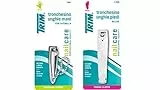 Trim - Set Manicure e Pedicure - Kit Per la Cura Delle Unghie (Mani + Piedi) - Tagliaunghie Piedi con Limetta per Unghie + Tronchesino Unghie Mani Con Catenella