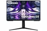Samsung Monitor Gaming Odyssey G3 (S24AG302), Flat, 24', 1920x1080 (Full HD), VA, 144 Hz, 1 ms, FreeSync Premium, HDMI, Display Port, Ingresso Audio, HAS, Pivot, Flicker Free, Eye Saver Mode