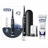 Oral-B Spazzolino Elettrico Ricaricabile iO6 Nero Con Custodia Da Viaggio, 1 Spazzolino + 1 Dentifricio Sensibilità e Gengive Calm 75ml
