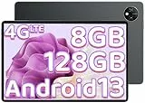 Tablet Android 13,Blackview Tab 80 Tablet 10 Pollici con SIM 8GB+128GB (TF 2TB),Tablet 4G LTE+5G WiFi,7680mAh,13MP+8MP Fotocamera, Tablet PC Dual SIM/Face ID/GPS/OTG/Type-C/3.5mm Headphone Jack