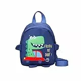 Hileyu Cartoon Dinosauri Small School Bag Bambino Con Anti-Perso Corda Mini Animali Zaino Per Bambini Zaino Per Bambini Per L'Asilo Nido Zaino Scuola Personalizzato Per Bambini Zaino Bimbo (Blu)