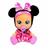 IMC Toys Dressy Minnie, Bambola Interattiva Che Piange Lacrime Vere Con Capelli Da Acconciare, Vestiti Da Indossare E Accessori Per Giocare, Giocattolo Per Bambini E Bambine Da +18 Mesi