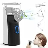 JOIENDY Aerosol Portatile Silenzioso, Macchina Aerosol per Adulti e Bambini - Ultrasuoni Aerosol Efficace per Alleviare la Respirazione, USB-C Ricaricabile, 2 Maschere E Boccaglio