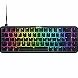 Fnatic STREAK65 - Tastiera da gioco meccanica RGB retroilluminata a LED - Switch SPEED Silver - Versione piccola, compatta e portatile del 65% - Tastiera da gioco Pro eSports (GB; QWERTY)