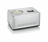 SEVERIN EZ 7405 Gelatiera 2in1, yogurt, display touch LED, contenitore da 2 L, timer, raffreddamento automatico, Gelatiera autorefrigerante, mantiene freddo 30 min, ricettario, acciaio inox