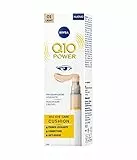 NIVEA Q10 POWER 3in1 Eye Care Cushion 01 Light 4 ml, Crema contorno occhi colorata e idratante, Primer occhi anti-età con Coenzima Q10, Correttore occhiaie levigante