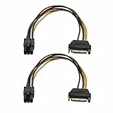 Cable Matters Confezione da 2 cavo alimentazione SATA 6 pin (da SATA to PCIE 6 pin) - 20 cm