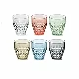 Guzzini - Tiffany, Set di 6 Bicchieri Bassi in Materiale Plastico - Multicolore, 27 x 9,5 x h16 cm | 350 cc - 22570252