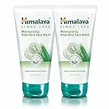Himalaya Aloe Vera Detergente per il viso, Senza sapone, Con cetriolo, Detergente per il viso idratante delicato, 150 ml (2 CONFEZIONI)