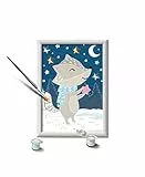 Ravensburger - CreArt Serie E: Tasso fra le Stelle, Kit per Dipingere con i Numeri, Contiene una Tavola Prestampata, Pennello, Colori e Accessori, Gioco Creativo per Bambini 7+ Anni