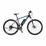 Fischer Mountain Montis Em 1724.1, Bicicletta elettrica per Uomo e Donna | RH Ebike con Motore Posteriore 45 NM | Batteria 48 V E-Bike | MTB, Nero Opaco, Rahmenhöhe 51 cm