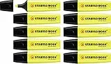 Evidenziatore - STABILO BOSS ORIGINAL - Confezione da 10 - Giallo