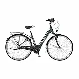Fischer Bicicletta elettrica City CITA 3.2i Bicicletta elettrica per uomo e donna, RH 41 cm, motore centrale 65 Nm, batteria 36 V nel telaio, verde opaco, 28 pollici