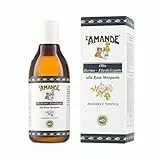 L'AMANDE - Olio di Rosa Mosqueta 100% Naturale con Vitamina E, Olio Corpo e Capelli Delicato Fresco e Fiorito, Azione Tonificante e Antiage, Ideale per Massaggio Pelli Mature o Giovani, 250 ml