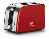 Electrolux EAT7700R Tostapane Plus, 850 W, Plastica, Inossidabile, Acciaio Inox Spazzolato/Rosso
