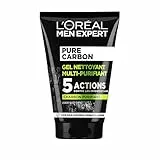 L'Oréal Men Expert puro Carbone Gel Detergente Multi-Purifiant Viso per Uomo -100 ml
