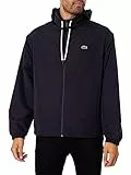 Lacoste Uomo Giacca con zip e logo ricamato, Blu, M