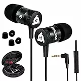 KLIM Fusion Auricolari con Microfono + Audio di Alta qualità + Cuffie di Lunga Durata con Memory Foam + Garanzia 5 Anni - Jack 3.5 mm per iOS Android PC Console + Nuova Versione 2023 + Nero