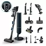 Samsung VS20A95973B/WA BESPOKE Jet Pro Extra - Aspirapolvere senza fili, Clean Station, Potenza 210W, Fino a 120 min di autonomia, Nero (Black Chrometal)/Blu Scuro (Midnight Blue)