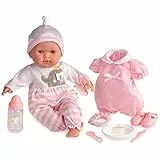 JC TOYS – Berenguer Boutique Bambola neonato naturale, 38 cm, corpo morbido, con accessori Il vestito può cambiare