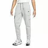 NIKE Sportswear Tech in Pile Pantaloni Sportivi, Dk Grey Heather/Black/Black, S Uomo