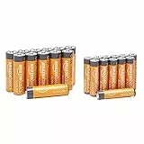 Amazon Basics, Confezione da 24 batterie AA e AAA ad alte prestazioni, Set: 12 AA + 12 AAA batterie
