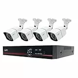 Kit di videosorveglianza AHD PNI House PTZ1500 5 MP - DVR e 4 telecamere di sorveglianza esterna, H.265, riconoscimento viso, rilevamento umano, nero