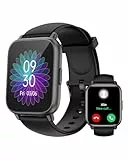 RUIMEN Smartwatch Uomo Chiamate Bluetooth Orologio Contapassi Android iOS Compatibile Fitness Watch Sportive Cardiofrequenzimetro da polso Saturimetro Impermeabile IP68 Notifiche Whatsapp Nero