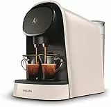 Philips Domestic Appliances L'OR - Barista, macchina da caffè con capsule classiche o doppie, 19 bar di pressione, serbatoio 1 l, 9 capsule incluse, bianco satinato, LM8012/00