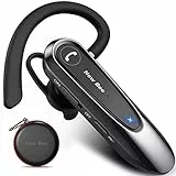 New Bee® Cuffie Bluetooth con Doppio Microfono V5.0 Auricolari Bluetooth con 25 Ore Di conversazione, Microfono Muto, Connessione a due Dispositivi per iPhone, Android e Laptop