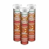 Equilibra Integratori Alimentari, Più Propoli con Vitamina C, Integratore per la Normale Funzione del Sistema Immunitario, Propoli e Vitamina C, Gusto Arancia, 3 Pezzi da 20 Compresse Effervescenti