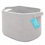 OrganiHaus Cesta Giochi Bambini in Tessuto Grigio | Cesta Porta Giochi| Cestino Portaoggetti Decorativo per Bambini | Cesto Portagiochi Bambini | Cesto Portabiancheria Bambini | 35 x 28 x 23 cm