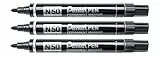 Pentel N50 marcatore permanente punta conica nero 3 pz
