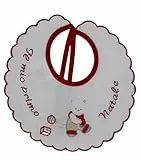 LaVelahome Bavaglino neonato PRIMO NATALE natalizio 100% cotone made in italy (Regalini)