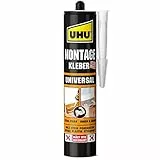 UHU 47805 – Adesivo di Montaggio Universale, Cartuccia con 440 g.