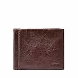 Fossil Portafoglio da uomo Ingram, Bifold in pelle marrone 11,43 cm L x 1,9 cm L x 8,89 cm H ML3784200