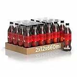 Coca-Cola Zero Zuccheri – 24 Bottiglie da 660 ml, Tutto il Gusto della Formula Coca-Cola Senza Calorie, in bottiglia PET 100% Riciclabile, Bevanda Analcolica con Edulcoranti