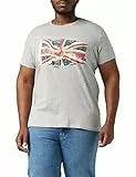 Pepe Jeans Flag Logo N, T-Shirt Uomo, Grigio (Grey Marl),S