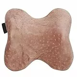 cuscino da viaggio Life Hall con memory foam,Cuscino cervicale da viaggio, comodo cuscino per il collo, aeroplano per sedia aerea, auto, cuscino da letto(marrone)