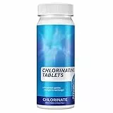 Compressa per La Pulizia Della Piscina,Compresse di Cloro,Pulito Compresse Cloro,Pastiglie di Cloro a Lenta Dissoluzione,Pastiglie di Cloro per Piscina,per Piscine,Spa,100g