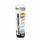Carioca Oops Penna Nera, Penna Cancellabile Ricaricabile per Scuola e Ufficio con Cappuccio, Doppia Gomma e Impugnatura Ergonomica, Colore Nero, 1 Pezzo