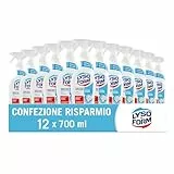 Lysoform Azione Bagno Anticalcare, Spray Detergente Bagno con Azione Anticalcare Migliorata**, Aiuta a Rimuovere Germi e Batteri, Facile da Risciacquare, Adatto per Uso Quotidiano, 12 Pezzi da 700 ml