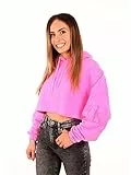 CALVIN KLEIN JEANS - Felpa donna crop con cappuccio e ricamo logo - Taglia M