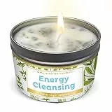 MAGNIFICENT 10 Pure Sage è una candela in cera di soia biologica e completamente naturale con foglie di salvia pura, Bruciare 35 ore per la manifestazione spirituale e la pulizia della casa.