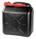 Walser Tanica di Benzina 20 Litri, tanica di Carburante Omologata Un con beccuccio, tanica di Ricambio, tanica di gasolio Nera/Rossa
