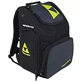 Fischer Backpack Race Zaino 55/70 litri per scarponi da sci + casco da sci modello 2023, Nero , 55 Liter