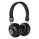 House of Marley Positive Vibration 2 Cuffie Wireless, Auricolari Over Ear Senza Fili con Bluetooth, Durata Batteria 12 Ore, Diver da 40 mm, Microfono Incorporato, Comandi Integrati, Nero