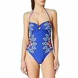 Desigual Biki_Waikiki Costume Intero, Blu, S Donna