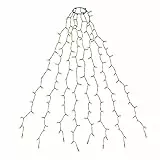 SALCAR Luce per albero di Natale 280 LEDs, 2m x 8 radici Catena Luminosa lluminazione Natalizia per Albero di Natale Adatta, Interni ed Esterni - Bianco Caldo