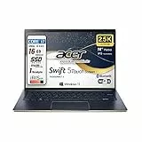 Acer Notebook Swift, intel Core i7 1260P 12 Gen, 12 Core, Display 14' 2.5K IPS touch screen, 16 Gb Ram DDR5, SSD PCI 1 Tb, USB, Thunderbolt 4.0, Webcam FHD, tastiera italiana retroilluminata, Win 11